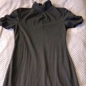 Black mock neck dress